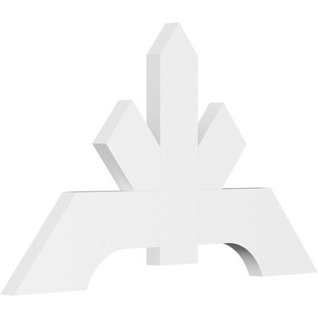Ekena Millwork Vanguard Architectural Grade PVC Gable Bracket, 48"W x 28"H x 2"D x 6"F, 14/12 Pitch GBP048X28X0206VAN00